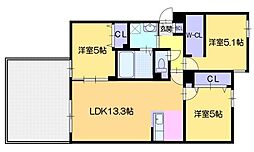 仮)シキレジデンス南平岸 3LDKの間取図画像