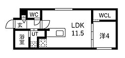 MODA N13 1LDKの間取図画像