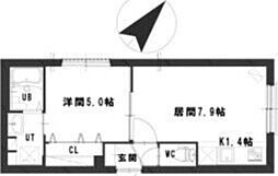 グランメール菊水1条 1LDKの間取図画像