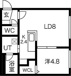 LeapSquareH13 1LDKの間取図画像