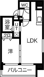 ハーモニーコート東札幌 1LDKの間取図画像