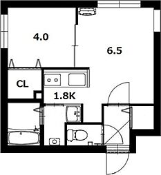 アクアオーパス 1LDKの間取図画像
