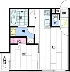 LuxisS5 1LDKの間取図画像