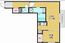 札幌市豊平区平岸五条13丁目マンション 1LDKの間取図画像