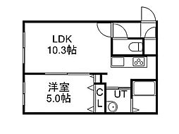 Qualia栄通 1LDKの間取図画像