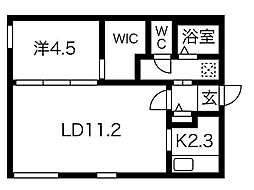 アートパーク2 1LDKの間取図画像