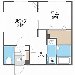 ガーデンクォーツ 1LDKの間取図画像