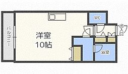 セントポーリアスウィート ワンルームの間取図画像
