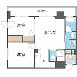 S-FORT豊平三条 2LDKの間取図画像