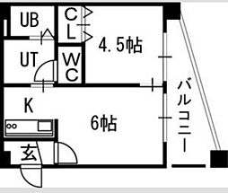 シティテラス南5条 1DKの間取図画像