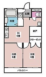 サンヒルズ太田南 2SDKの間取図画像