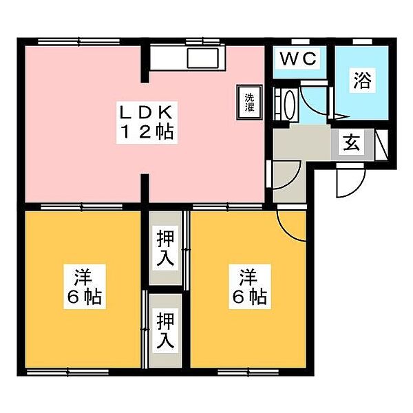 フレグランス横割Ｂ ｜静岡県富士市横割１丁目(賃貸アパート2LDK・1階・49.76㎡)の写真 その2