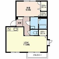 フレグランスＵ　Ａ  ｜ 静岡県富士市高嶺町（賃貸アパート1LDK・1階・42.48㎡） その2