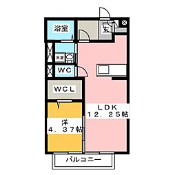 コージーコート2 1LDKの間取図画像