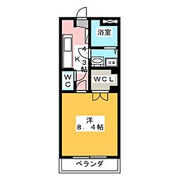 グリーンガーデン 1Kの間取図画像