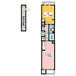 エルセレーノ宮下 1LDKの間取図画像
