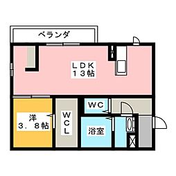 GranPaseo 1LDKの間取図画像