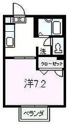 メゾンブリエ 1Kの間取図画像