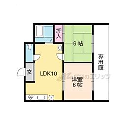 トラストハウスもり 2階2LDKの間取り