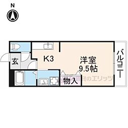 サンコーポ 3階ワンルームの間取り