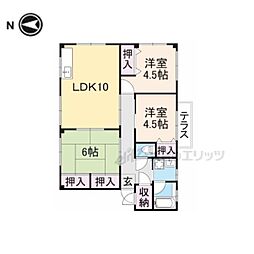JR東海道・山陽本線 南彦根駅 徒歩21分の賃貸アパート 1階3LDKの間取り
