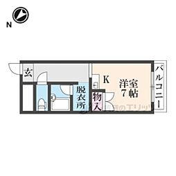 NaSu1本社ビル ワンルームの間取図画像