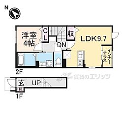 VALENTE  SAZANAMI  (ヴァレンテ サザナミ) 1LDKの間取図画像
