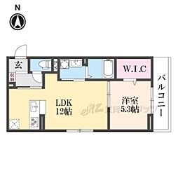 JR北陸本線 長浜駅 徒歩34分の賃貸アパート 3階1LDKの間取り