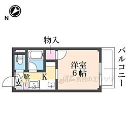 エスポワール 1Kの間取図画像