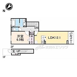 シエルクラスかわせみ 1LDKの間取図画像