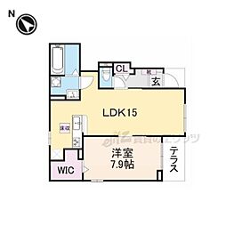 Ｒｉｒｉａ　VII　VIII 1階1LDKの間取り