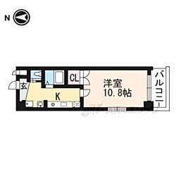 JR東海道・山陽本線 南草津駅 徒歩21分の賃貸マンション 6階1Kの間取り