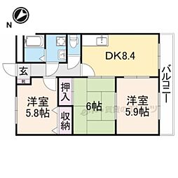 フォレスト・ヴィラ 3DKの間取図画像