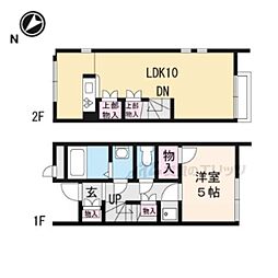 レオネクスト庄五郎参番館 1LDKの間取図画像