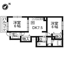 ポートリジェール3 2DKの間取図画像