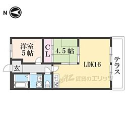 ライゼックス長浜2 2LDKの間取図画像