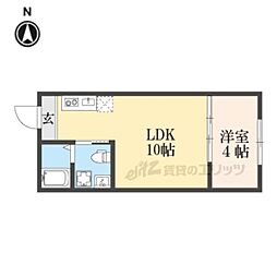 J-maison石山 1LDKの間取図画像