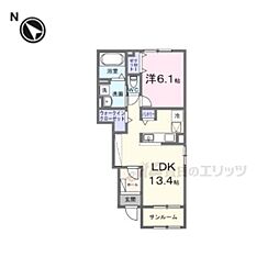 ステラ守山 1LDKの間取図画像