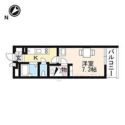 レオパレスメゾンドM2 1Kの間取図画像