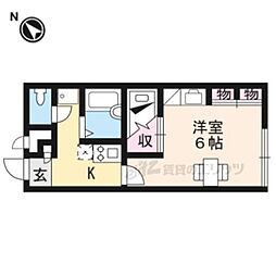 レオパレスリモーネ 1Kの間取図画像