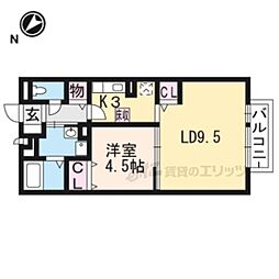 フェリス 1LDKの間取図画像