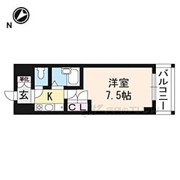 アイランド小野山 1Kの間取図画像
