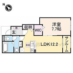 レアル 1LDKの間取図画像