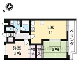 エステートミナミ 2LDKの間取図画像