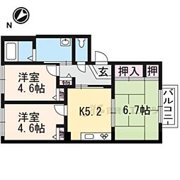 シャーメゾンノヴァンブルB 3DKの間取図画像