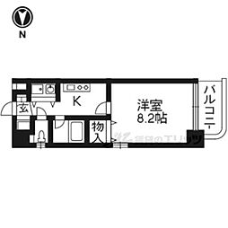 マジェスティ 1Kの間取図画像
