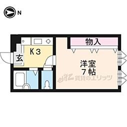 ハウスピエーメ 1Kの間取図画像