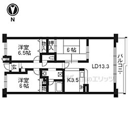 パデシオン新烏丸十条 3LDKの間取図画像