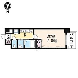 PIERISGARDEN 1Kの間取図画像