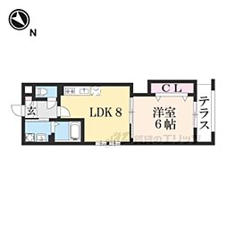 エリディア京田辺 1LDKの間取図画像